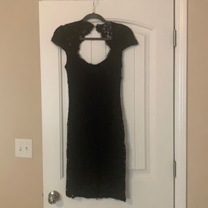black lace dress